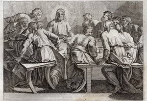 Bibel von Royaumont, Neues Testament: Das Abendmahl. Illustration von 1811.