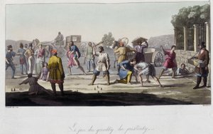 Russische Spiele von Gorodky und Pristinsky und andere Ablenkungen, Russland. In „Das alte und moderne Kostüm“ 1819-1820 von Ferrario. von Unknown artist