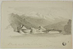Der heilige Martin im Sallenche-Tal, Blick auf den Mont Blanc von Unknown artist