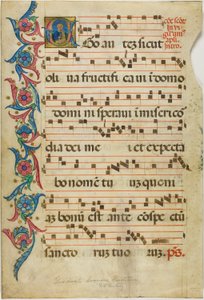 Heiliger Petrus in einem historisierten Initial "E" aus einem Graduale von Unknown artist