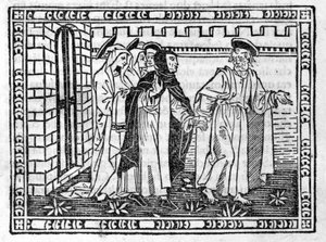 Der heilige Petrus wird von Savonarola an der Hand geführt von Unknown artist