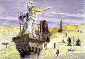 Heiliger Simeon der Stylit predigt auf einer Säule von Unknown artist