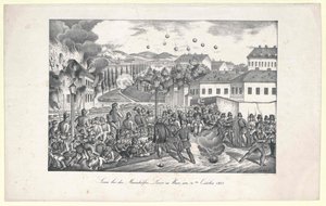 Szene an der Mariahilfer Linie nach Wien