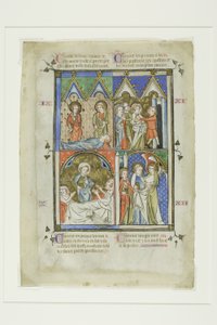 Szenen aus den Wundern des Heiligen Petrus, aus einer Bibel Historiale oder Bildlichen Neuen Testament