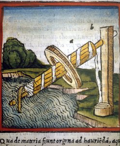 Schraube des Archimedes in „De architectura“ von Vitruv. 1630