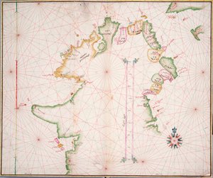 Seekarte der Nordküste Irlands, c.1600