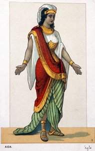 Serie von Chromolithographien von Opernkostümen anlässlich der ersten Aufführung von Aida von Giuseppe Verdi: Aida. 1872 von Unknown artist