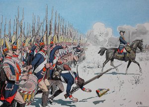 Siebenjähriger Krieg, zwischen 1756 und 1763, Schlacht von Leuthen, 4. Dezember 1757, preußische Truppen von Unknown artist