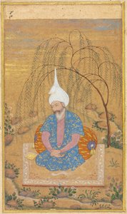 Shah Tahmasp I. (1514-1576) sitzt in einer Landschaft von Unknown artist