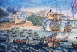 Belagerung von Louisbourg von Unknown artist