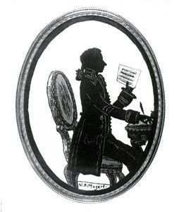 Silhouette des Komponisten Wolfgang Amadeus Mozart (1756 - 1791). von Unknown artist