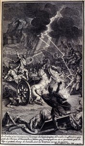 Seit der Kampf wieder begonnen hatte, hatten die Griechen den Vorteil, Jupiter ließ seinen Donner zu Füßen der Pferde von Diomedes fallen; und Nestor, der ihn begleitete, war so erschreckend, dass er ihn zwang, das Schlachtfeld zu verlassen, das die Trojan von Unknown artist
