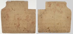 Skizzen von Pferden und Reitern (recto); Skizzen von Pferden (verso) von Unknown artist