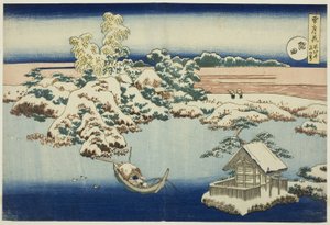 Schnee am Sumida-Fluss, aus der Serie Schnee, Mond und Blumen von Unknown artist