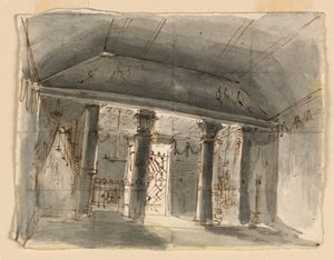Bühnenbild, Innenraum der Kapelle von Unknown artist