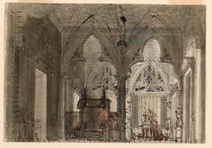 Bühnenbild, Inneres einer gotischen Kirche