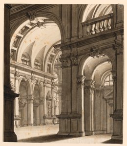 Bühnenbild, Innenraum eines Renaissancegebäudes