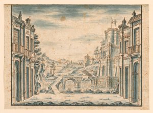 Bühnenbild, Stadtansicht von Unknown artist