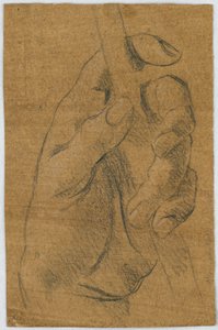 Studie: Die linke Hand eines Mannes mit einem Stock von Unknown artist