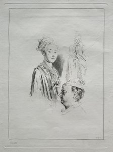 Studie von Köpfen von Unknown artist