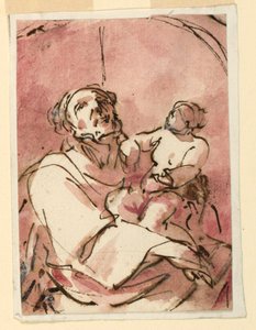 Studie von St. Joseph, der das Christkind trägt von Unknown artist
