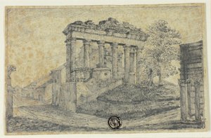 Tempel der Eintracht am Fuß des Kapitols von Unknown artist