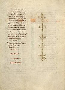 Textseite mit Monogramm