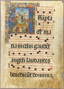 Die Himmelfahrt der Jungfrau in einem historierten Initial aus einem Graduale