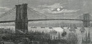 Die Brooklyn Bridge, New York von Unknown artist