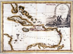 Das karibische Archipel, basierend auf einem Atlas von 1798. von Unknown artist