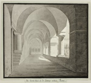 Der Kreuzgang von San Lorenzo Fuori le Mura, Rom von Unknown artist