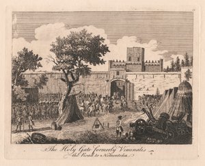 Das Heilige Tor ehemals Viminalis, Der Weg nach Nomentena von Unknown artist