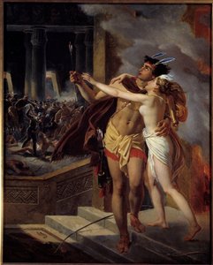 Die Inkas oder die Zerstörung des Inka-Reiches von Peru im 16. Jahrhundert durch die spanischen Konquistadoren. Illustration nach dem Roman „Die Inkas“ des Philosophen Jean Francois Marmontel. Gemälde der anonymen Schule. 18. Jahrhundert. La Rochelle