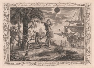 Die Indianer erstaunt über die von Kolumbus vorhergesagte Mondfinsternis
