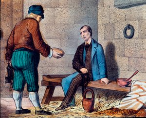 Der italienische Patriot Silvio Pellico (1798-1854), beschuldigt des Carbonarismus und eingesperrt in der Festung Spielberg (Spilberk) in Mähren von Unknown artist