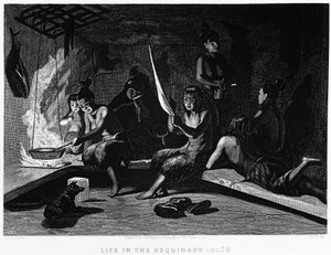 Das Leben der Eskimos in einem Iglu - Elisha Kent Kane, Arktische Erkundungen in den Jahren 1853-1855, Philadelphia, Childs und Peterson von Unknown artist