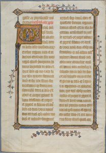 Die Hochzeit von Hosea und Gomer in einem historierten Initial "V" aus einer Bibel von Unknown artist