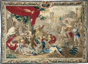 Das Massaker in Jerusalem, aus Die Geschichte von Titus und Vespasian von Unknown artist