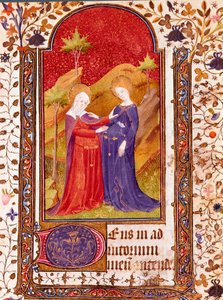 Die Heimsuchung (Miniatur aus dem Stundenbuch von Isabella von Kastilien) von Unknown artist