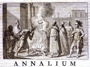 Das Wunder des Feuers der heiligen Dominika - in „Annalen des Predigerordens“ von Thomas-Marie Mamachi, Rom von Unknown artist