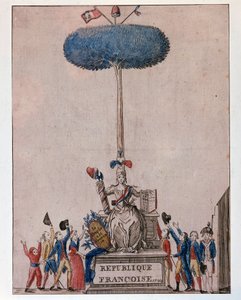 Das Volk ist souverän - Allegorie der Französischen Republik und Baum der Freiheit