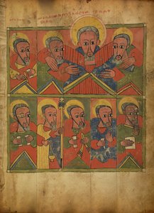 Die Propheten mit Abraham, der Isaak und Jakob umarmt