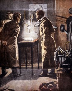 Die Röntgenstrahlen. Entdeckt 1895. Illustration des Experiments. von Unknown artist