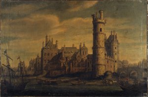 Der Turm und das Tor von Nesle, Hôtel de Nevers, um 1650