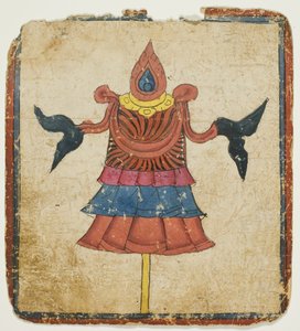 Das Siegesbanner (Dhwaja), aus einem Satz von Initiationskarten (Tsakali)
