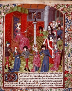 Das blinde Glück dreht das Rad, die Menschen davor sind die Allegorie des Schicksals, des Glücks und des Unglücks von Unknown artist