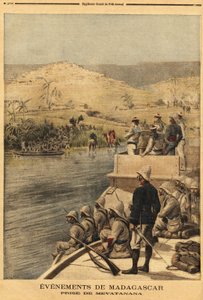 Die Eroberung von Mevatanana (Madagaskar) durch die französische Armee. Gravur in „Le petit journal“ 30/06/1895. Sammlung Selva. von Unknown artist