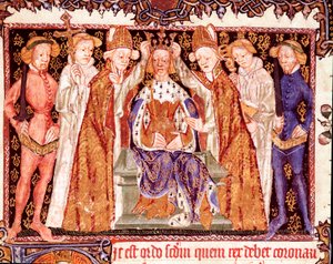 Die Krönung eines Königs (wahrscheinlich König Richard II. von England) von Unknown artist