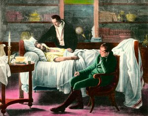 Der Tod von Francois Xavier Bichat (1771-1802), französischer Arzt. Illustration des 19. Jahrhunderts von Unknown artist