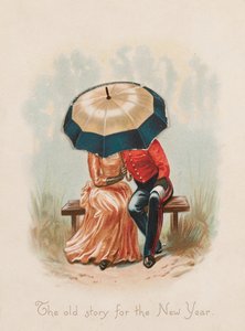 Die alte Geschichte für das neue Jahr, Neujahrskarte von Unknown artist